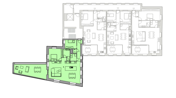 Situering appartement 101 in 'D Oude Melkerij